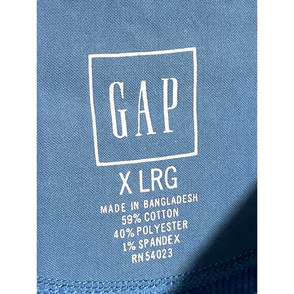 Gap Vintage Fall 2008 Waffle Knit Long Sleeve Light Blue Shirt Mens XL Stretch - Picture 5 of 7